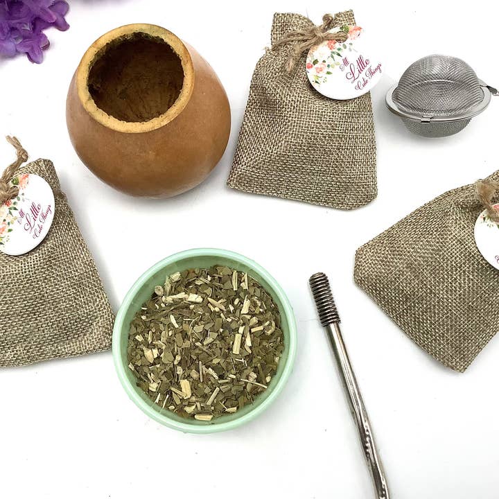 All Little Cute Things - Vente Thé en vrac - Sachet de toile de jute pour thé en vrac Yerba Mate Argentina Uruguay2