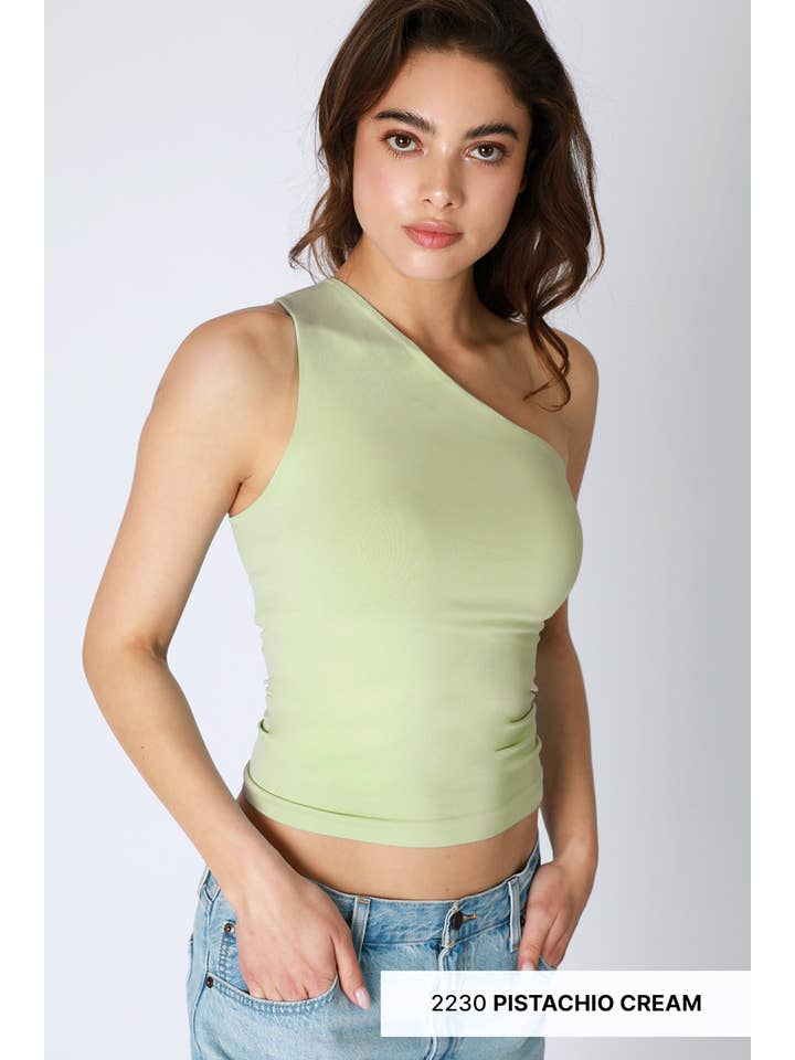 NIKIBIKI - Vente Débardeur – femme - NS8406 - Haut à une épaule Clean Line