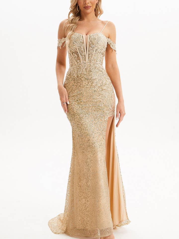 Vestido de Fiesta con Lentejuelas Karla para venta al por mayor de Tamooya