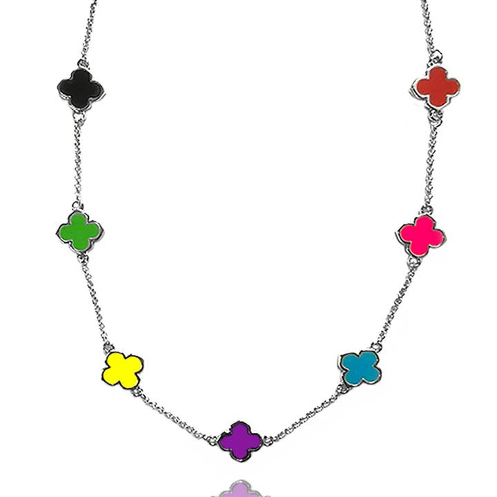 Mini Clover Long Necklace for wholesale by Laudic Co