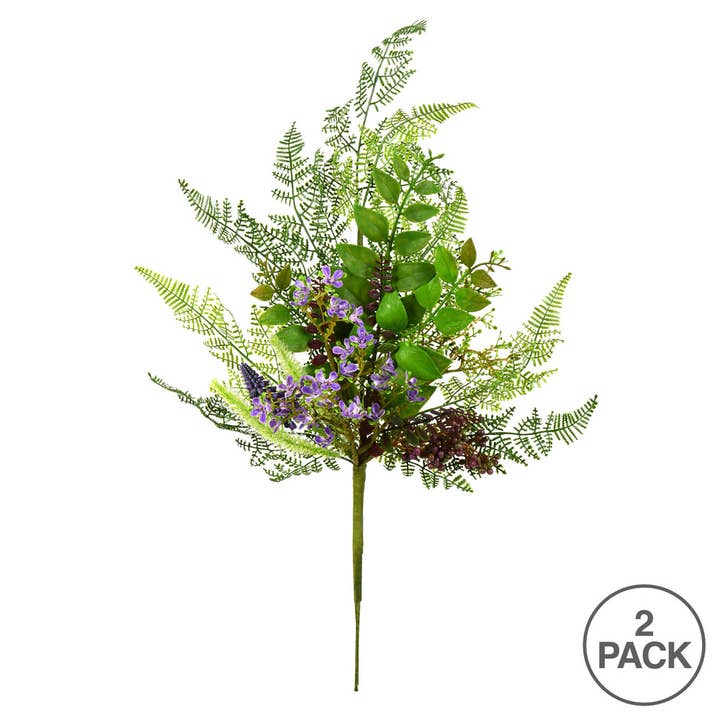 Green Purple Vickerman 21.5" Green/Purple Maytime Spray 2 Pack for wholesale on Faire