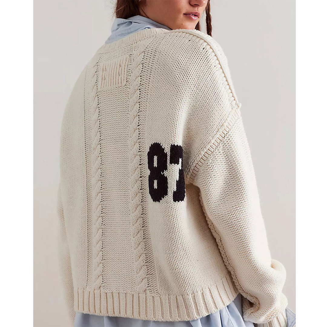 UNISHE - Wholesale Knit Sweater - Women's - Digital Colorblock Long Sleeve Knit Pullover Sweater SF1272