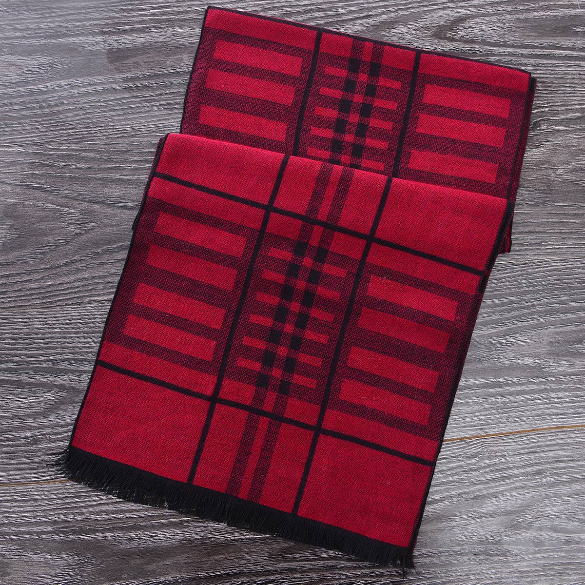 Mad Man - Wholesale Scarf - Men's - Heritage Scarf-Red/Black1