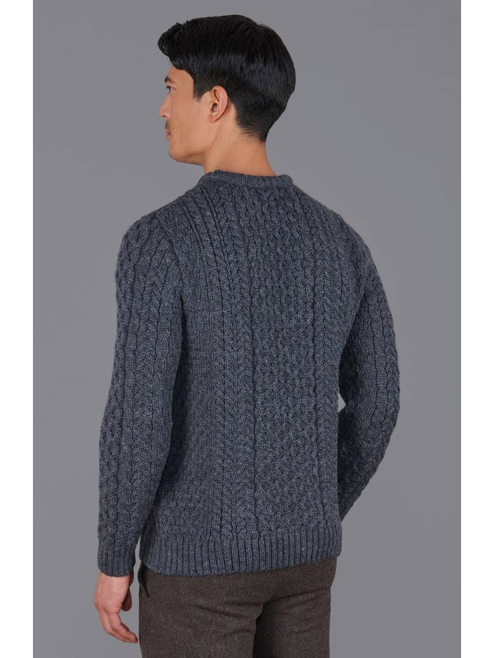 Paul James Knitwear - Wholesale Knit Sweater - Men's - Mens Fisherman's British Wool Cable Jumper