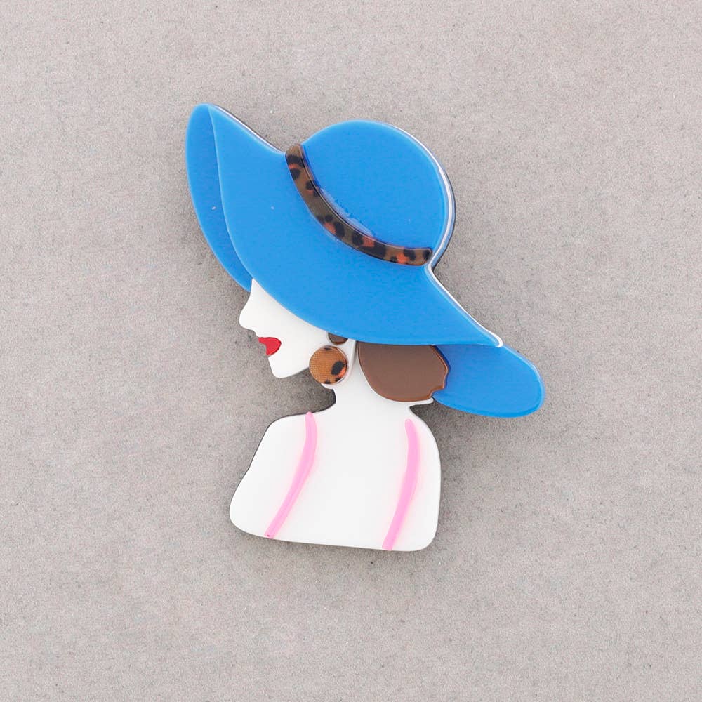 Sonata - Wholesale Brooch - Resin Girl Hat Brooch0