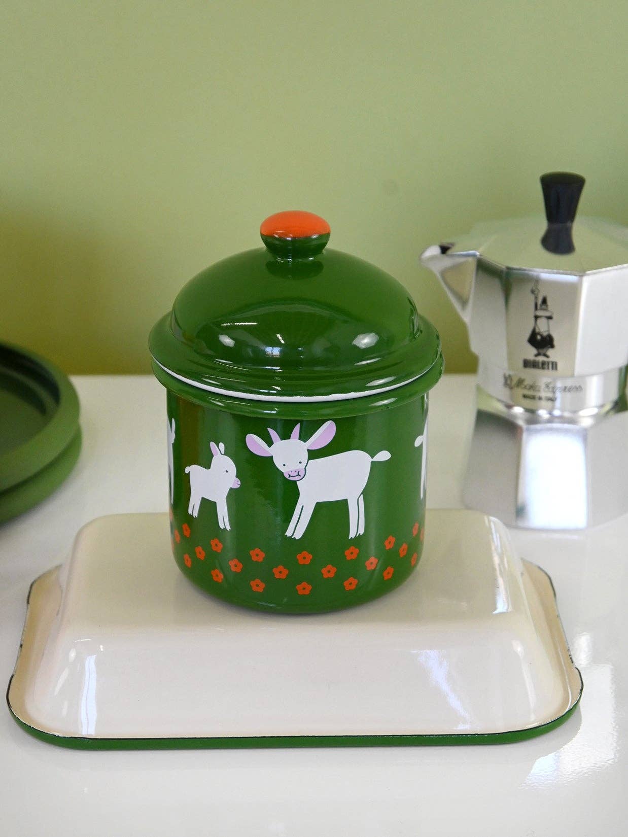 Natali Koromoto - Wholesale Food Storage Container - "GOAT" Enamel container