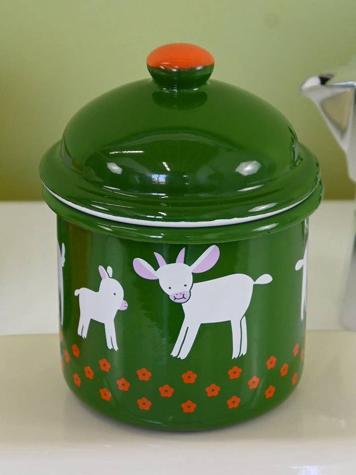 "GOAT" Enamel container for wholesale by Natali Koromoto