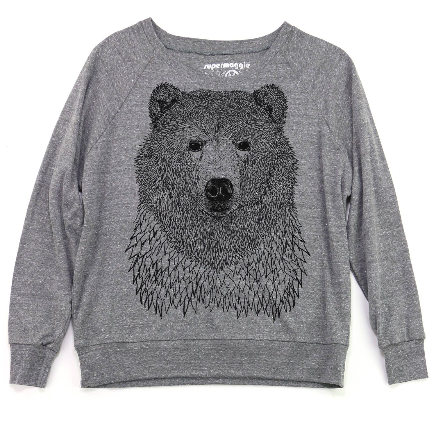Supermaggie @ Faire - Wholesale Graphic Sweatshirt - Women's - Bear Pia Tri Blend Pullover1