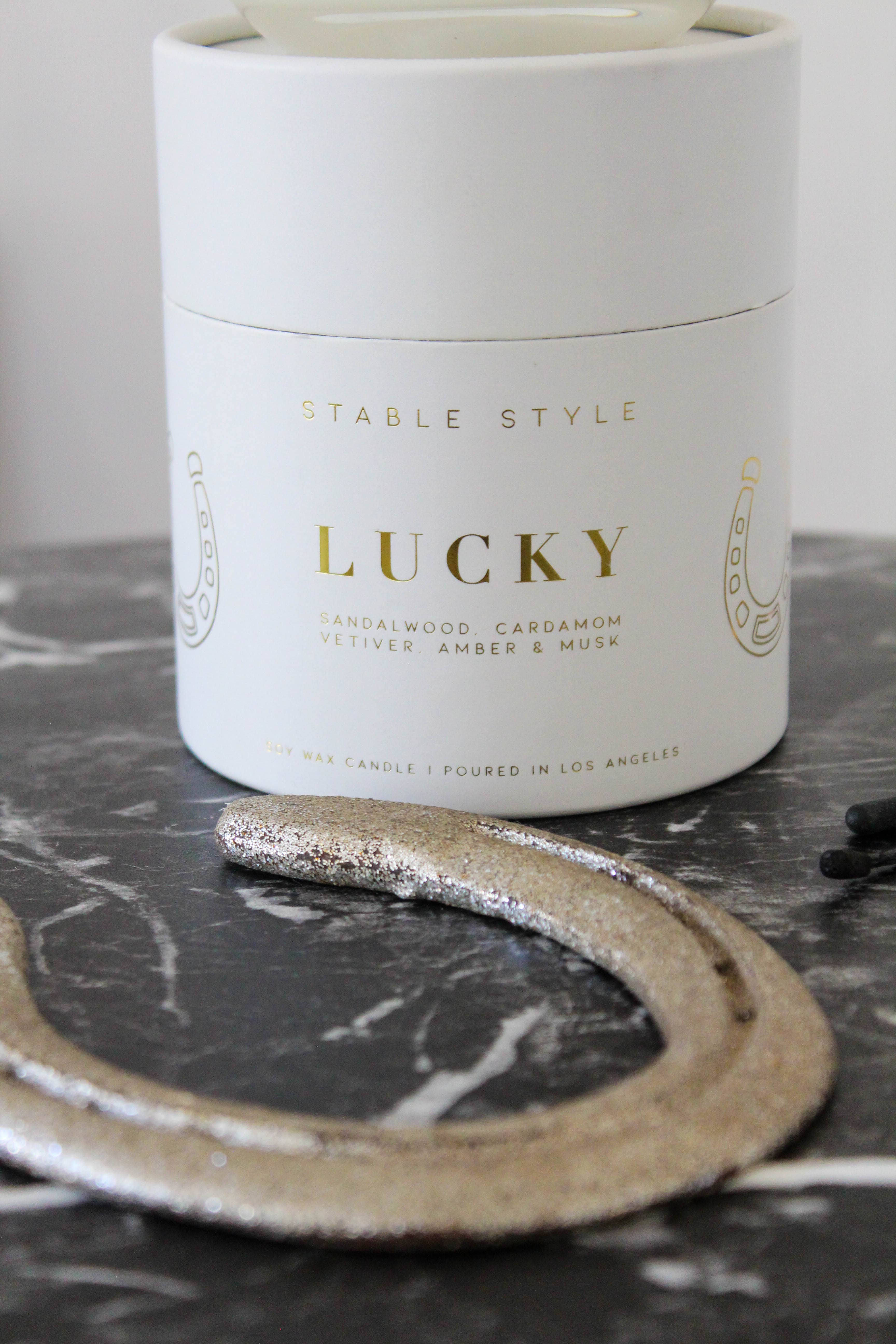 Stable Style - Wholesale Jar/Filled Candle - Horseshoe Soy Wax Candle - Lucky 2
