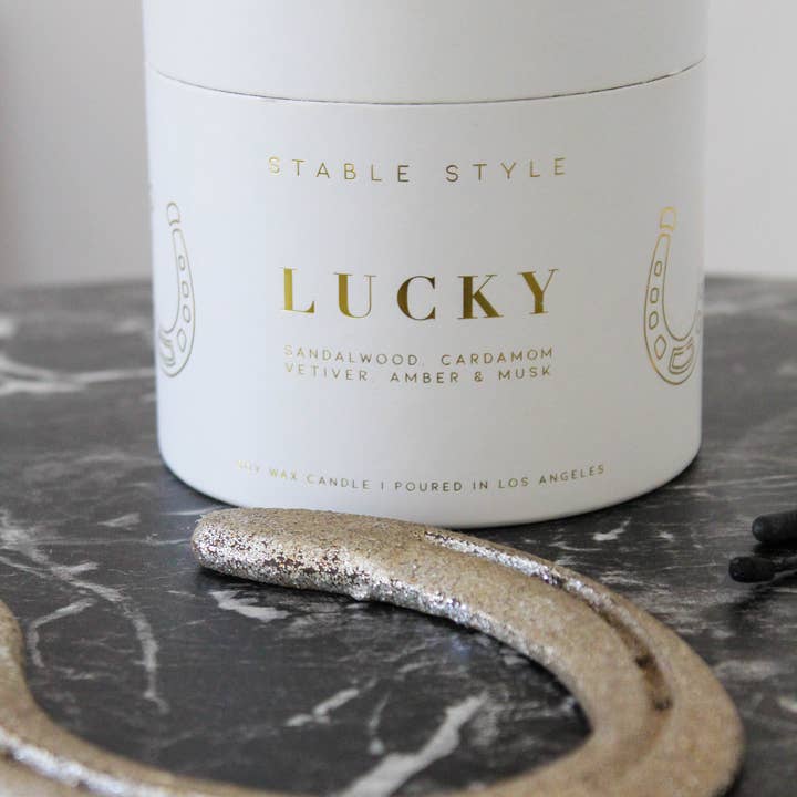 Stable Style - Wholesale Jar/Filled Candle - Horseshoe Soy Wax Candle - Lucky 2