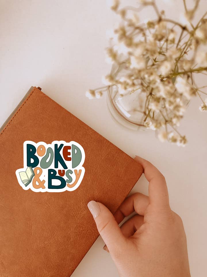 Booked & Busy Sticker for wholesale by Dawning Designs