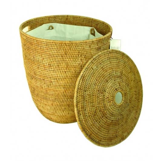 Wäschekorb in Olivgrün mit Tasche für den Großhandel von Baolgi