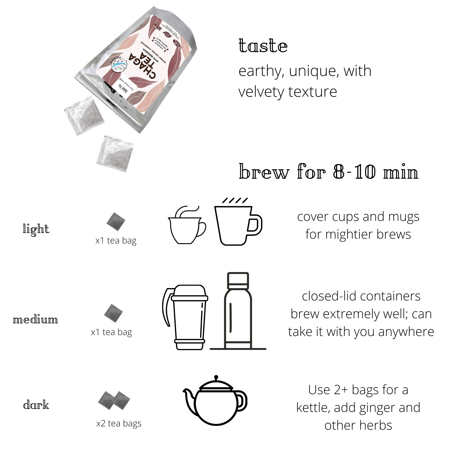 Baikal Tea – Chá de saúde/Detox por atacado – Chá Chaga com Bergenia5