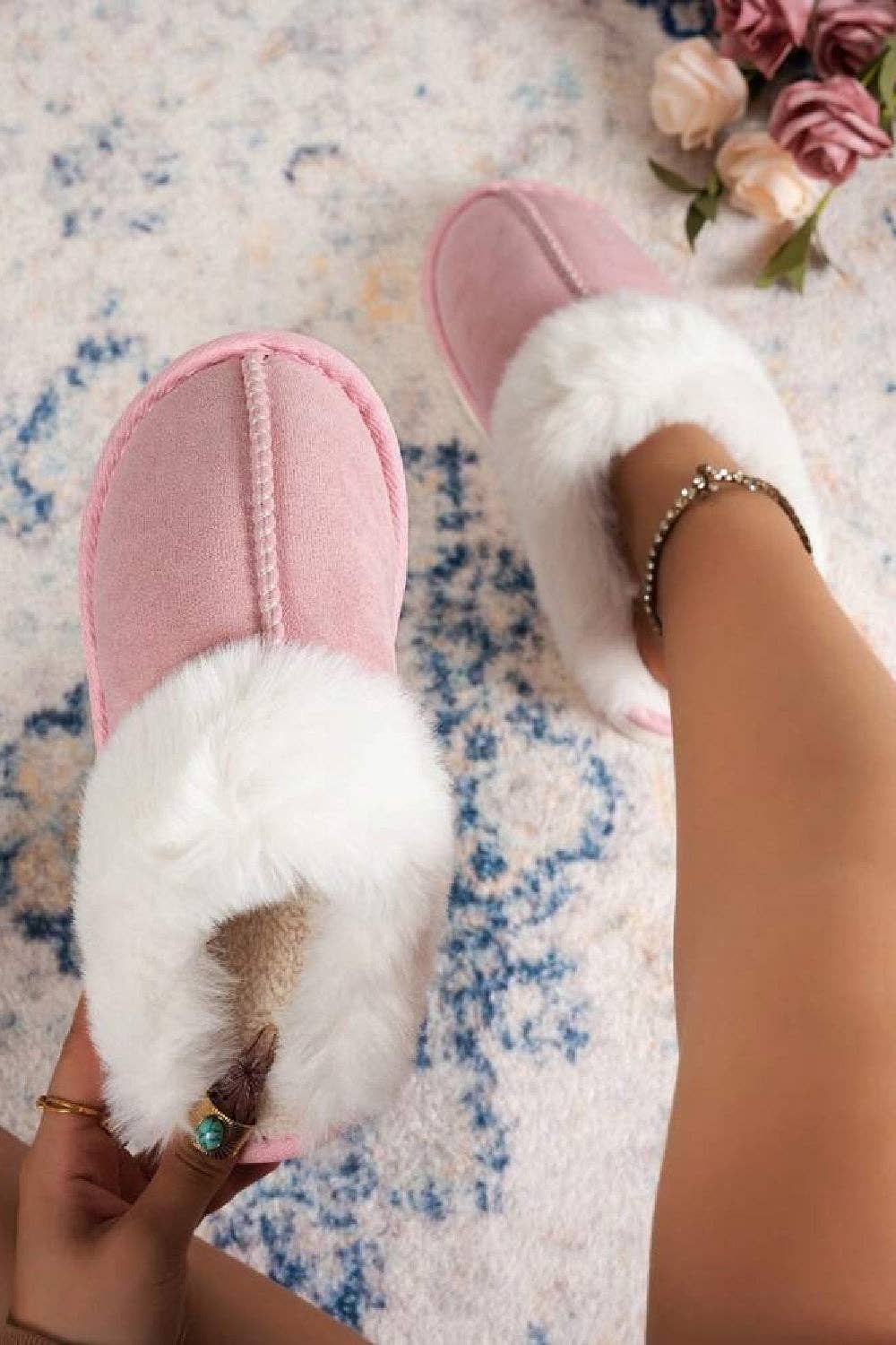 No Doubt Shoes - Wholesale Slippers - Women's - COZY SUEDE MULE FLUFFY SLIPPERS17
