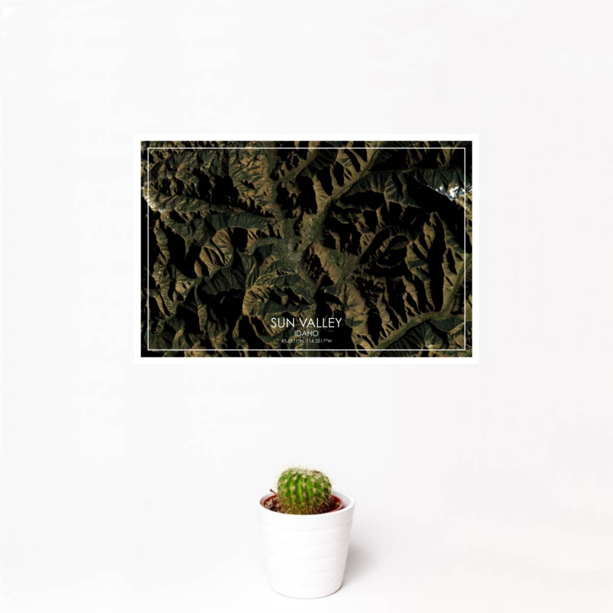 JACE.design - Wholesale Art Print - Sun Valley ID Map Print Satellite1