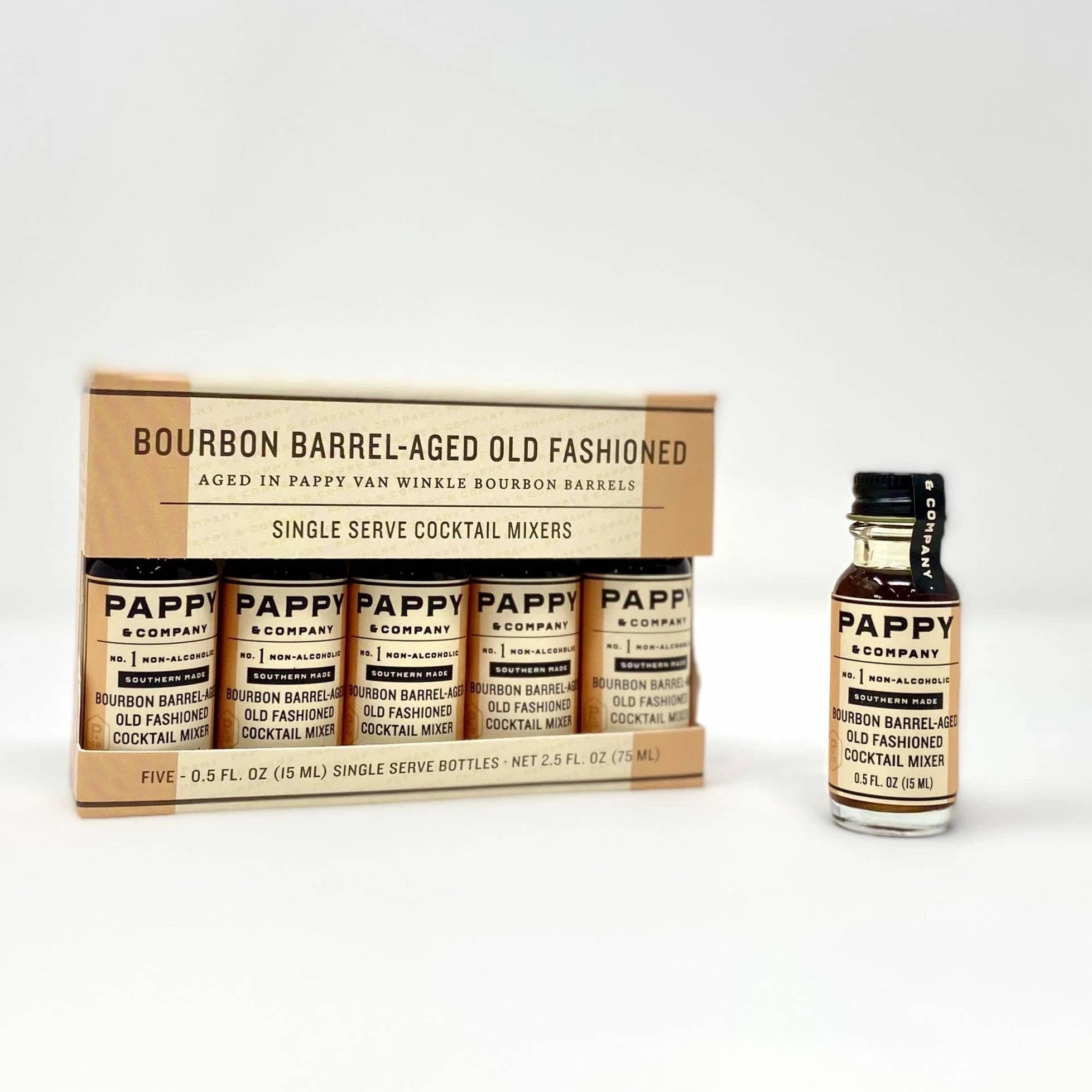 Pappy & Company - Wholesale Cocktail Mix/Syrup - Pappy Van Winkle Bourbon Barrel-Aged Old Fashioned Mix - Single Serve 5 pack2