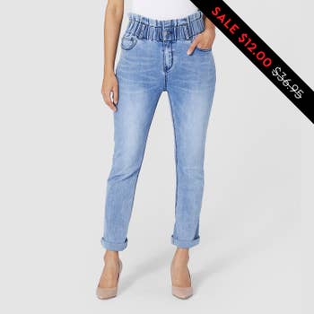 COCO + CARMEN  EverStretch Ankle Jeans with Fringe Detail - Light
