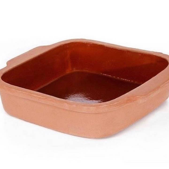 GJE Terracotta - Wholesale Baking Dish - OVEN BAKING PAN ,10-inch Square Clay Baking Dish, OVEN TRAY