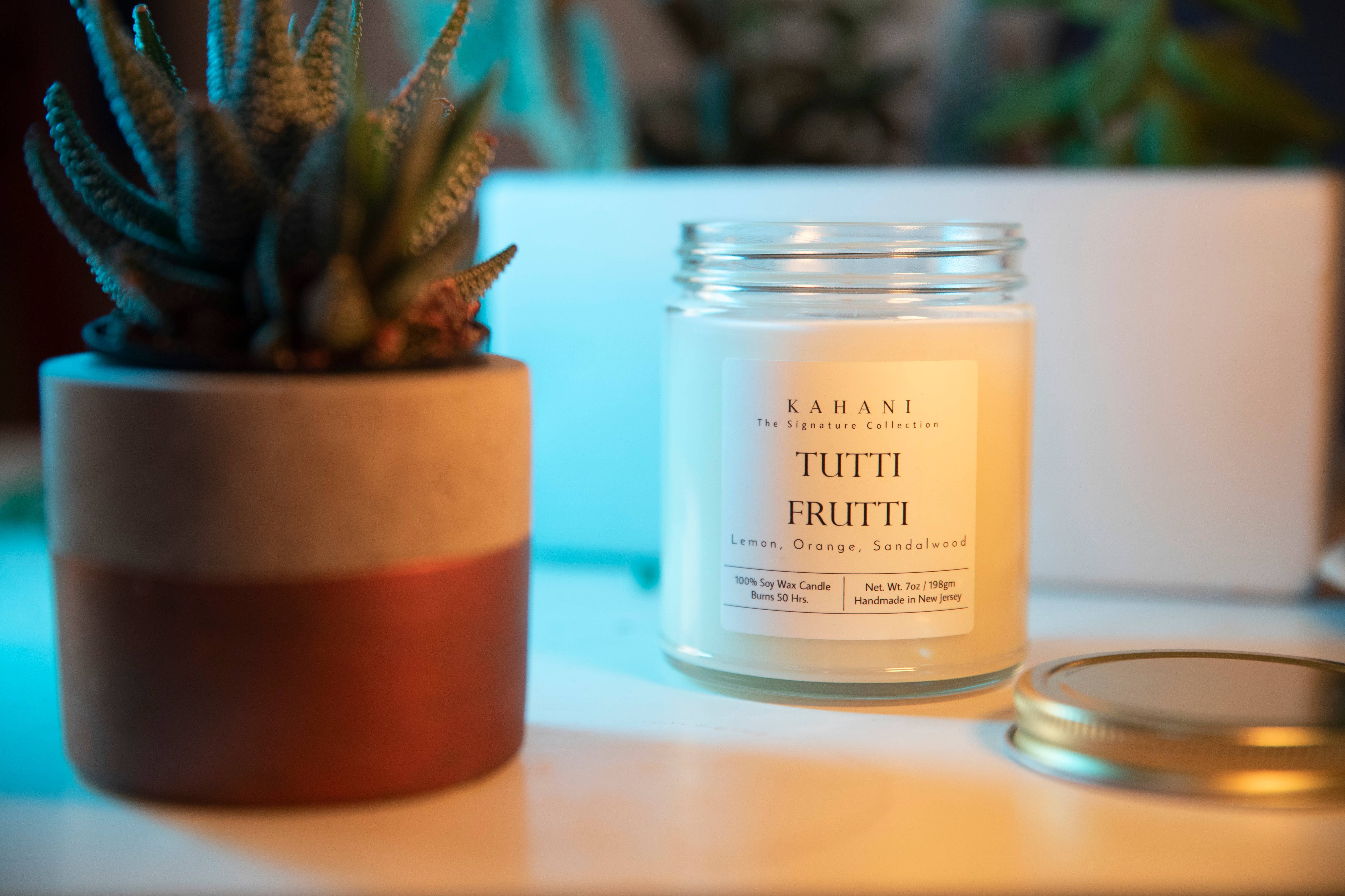 Kahani - Vente Bougie en bocal - Tutti Frutti | Citron, orange, bois de santal1