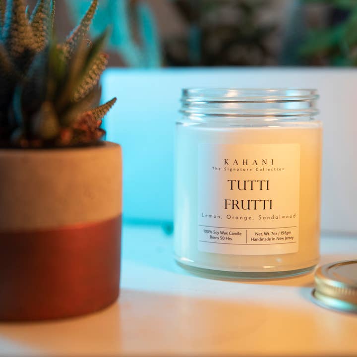 Kahani - Wholesale Jar/Filled Candle - Tutti Frutti | Lemon, Orange, Sandalwood1
