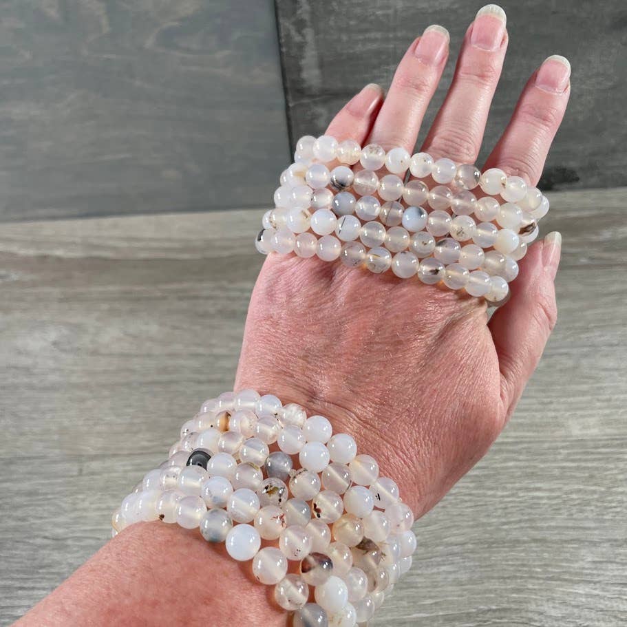 Keystone Crystals - Wholesale Beaded Bracelet - 8mm Round Gemstone Beaded Bracelets – Assorted Crystals Bulk59