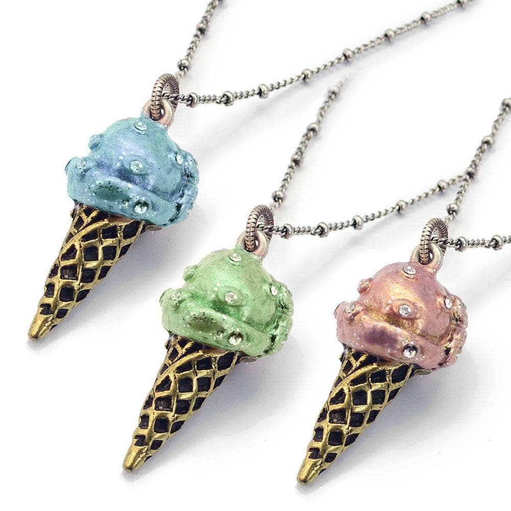 Sweet Romance Jewelry – wholesale Pendant/charm necklace – Ice Cream Pendant Necklaces OL_N1454