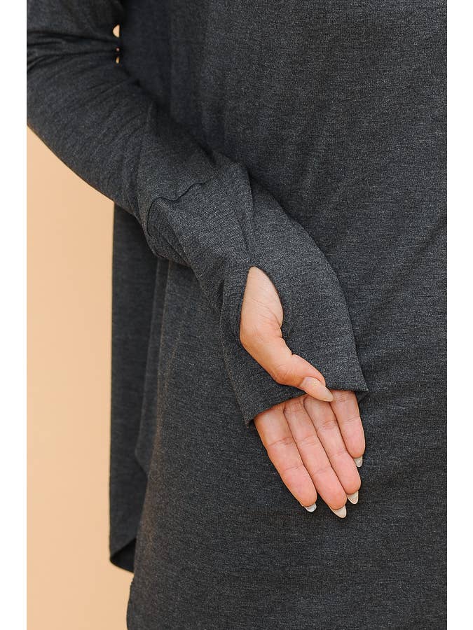 Burgundy Apparel - Wholesale Tunic - Women's - LONG SLEEVE TOP WITH THUMB HOLE19