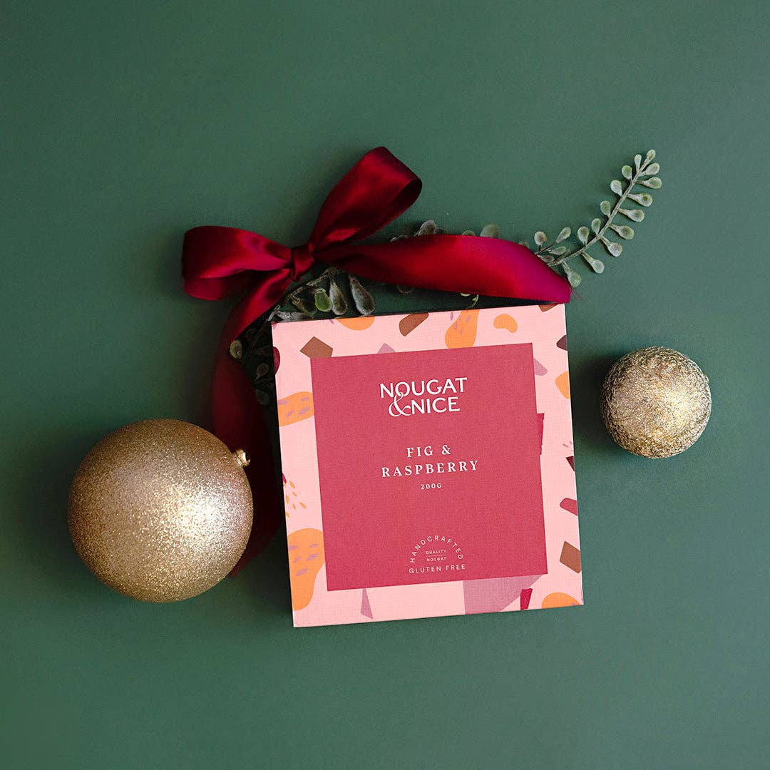 Nougat & Nice – wholesale Nougat – Fikon & Hallon Nougat | 200g Box1