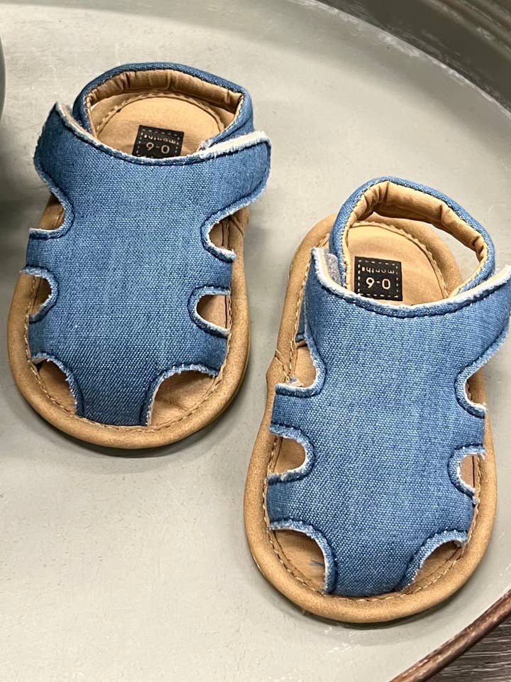City Soles Denim Sandal for wholesale by Two Cute Boutique LLC