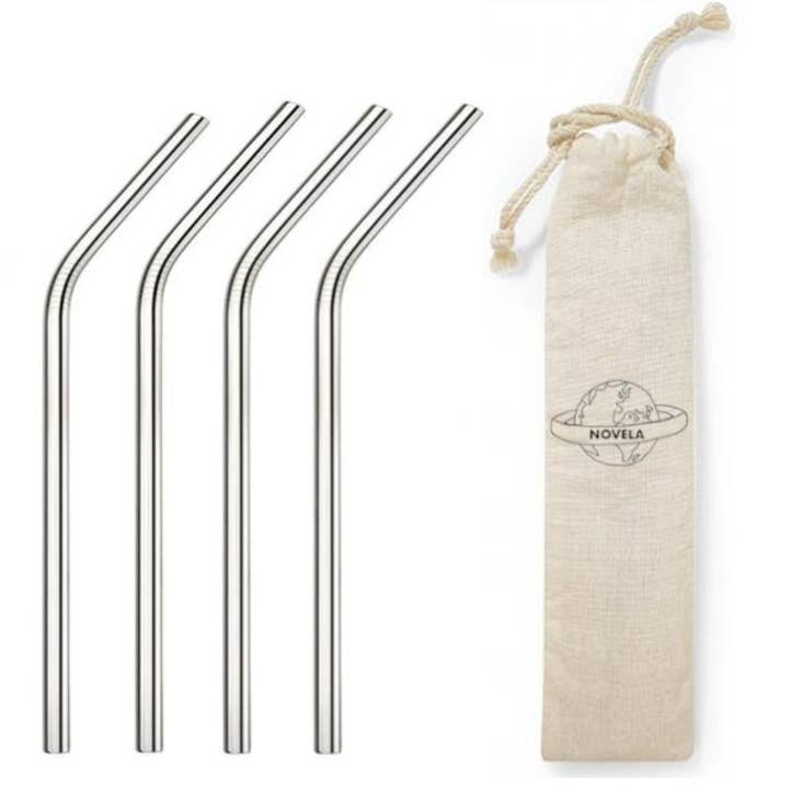 Pajita de acero inoxidable de 8 mm para todas las bebidas | Novela Global para venta al por mayor de Novela Global