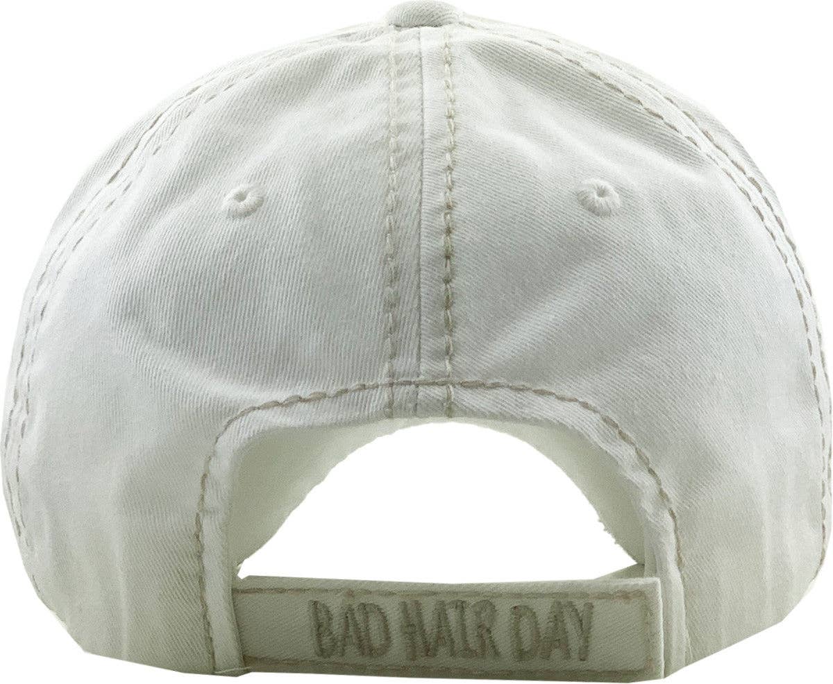 MiMi Wholesale - Wholesale Baseball Cap - Women's - KBV1073 'BAD HAIR DAY' Distressed Cotton Cap8