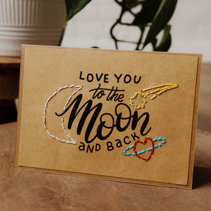 pack Love You to the Moon Greeting Cards || Set of 4 for wholesale on Faire0