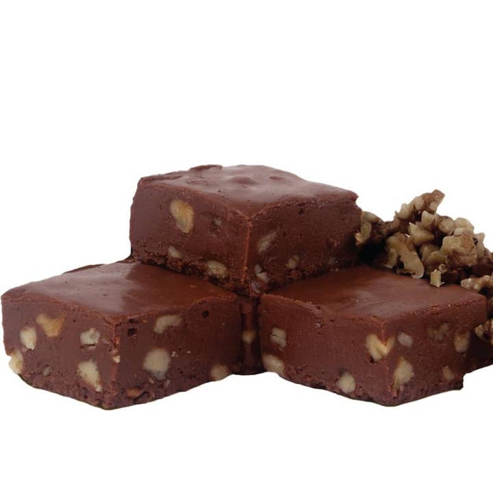 Chocolate Black Walnut Fudge (Trays) for wholesale by Country Fresh Food & Confections, Inc.