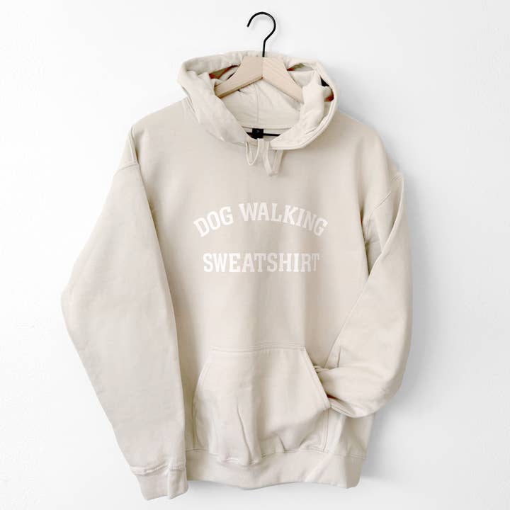 Poppy & Lou - Wholesale Graphic Sweatshirt - Women's - Dog Walking Sweatshirt — Cream & Blush3