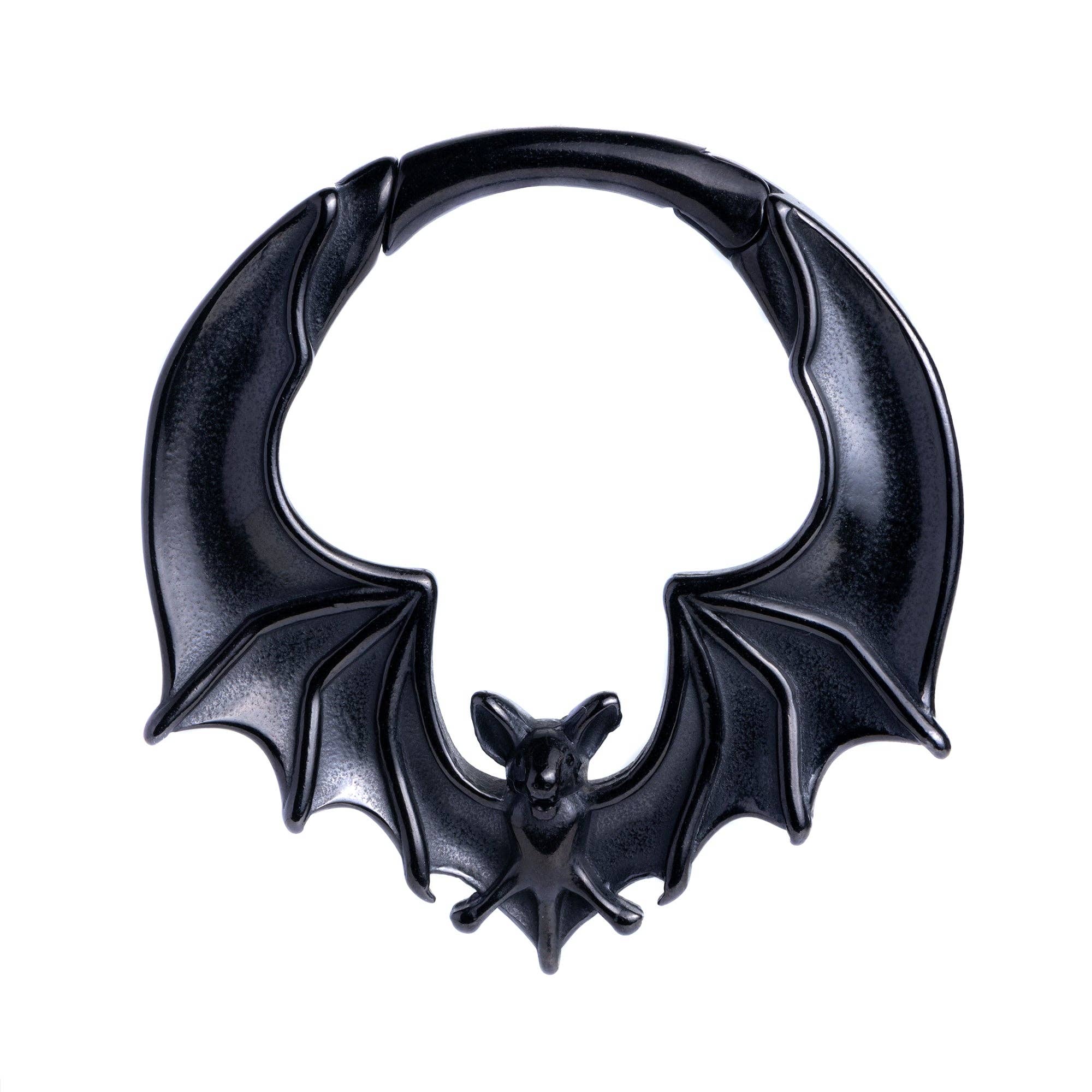 Custom Plugs – wholesale Ear jackets/climbers – Black Bat Ear Weights (Pair)1