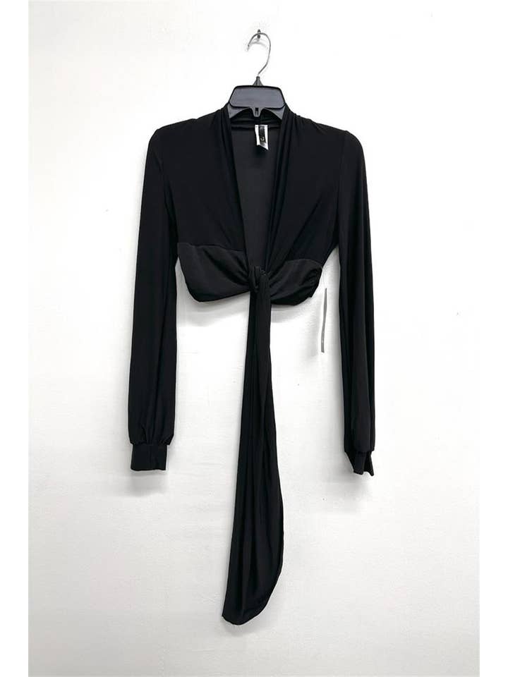 Uptown Apparel - Wholesale Knit Top - Women's - T5896 Front Knot Tie Crop Top1