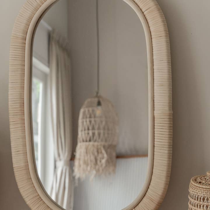 Village Thrive - Wholesale Wall Mirror - Kapsul Rattan Mirror