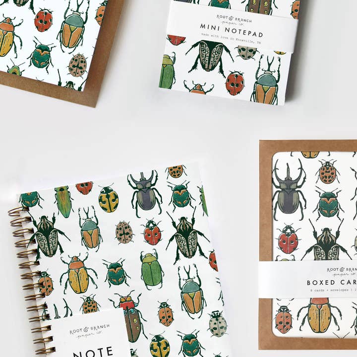 Root & Branch Paper Co. - Wholesale Notitieboekje - Beetles spiraalgebonden notitieboek2