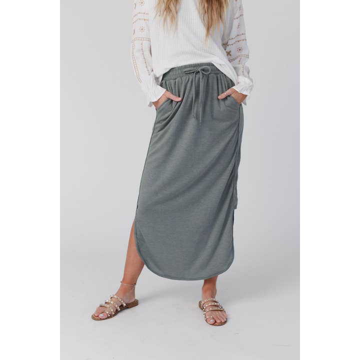 So Comfy Drawstring Maxi Skirt - Light Olive and other Purchase Wholesale olives online. Free Returns & Net 60 Terms on Faire trending on Faire.