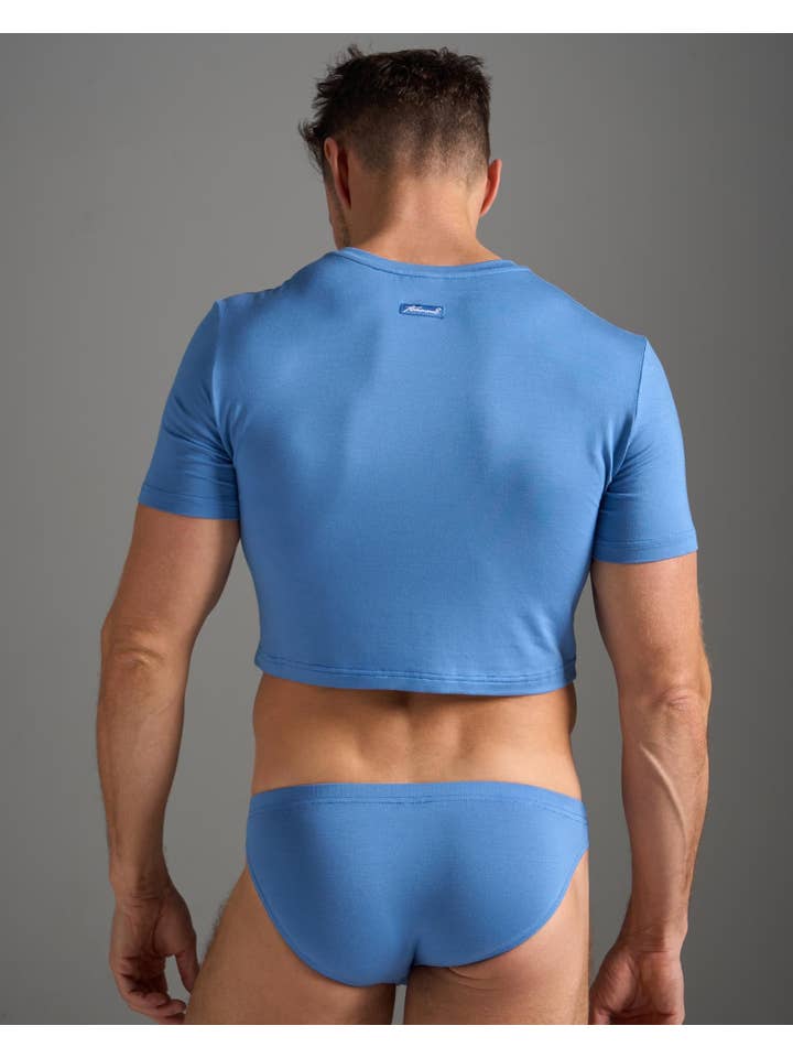 TEAMM8 – Großhandel T-Shirt – Herren – Body Crop-T-Shirt aus Bambus - Blue Haven
