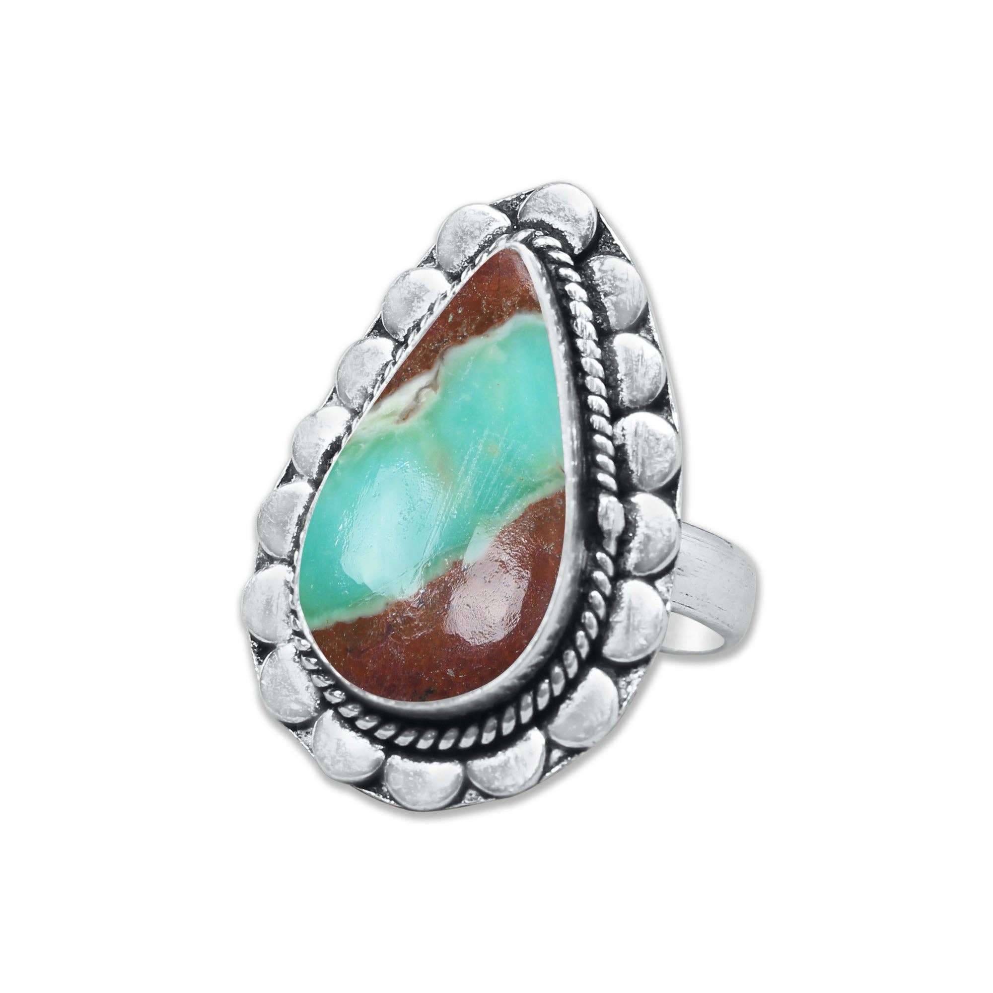 Handmade Jewels - Wholesale Cocktail/Statement Ring - Chrysoprase Matrix Rings – Silver-Plated, Handmade, Assorted Sizes (Made to Order)7