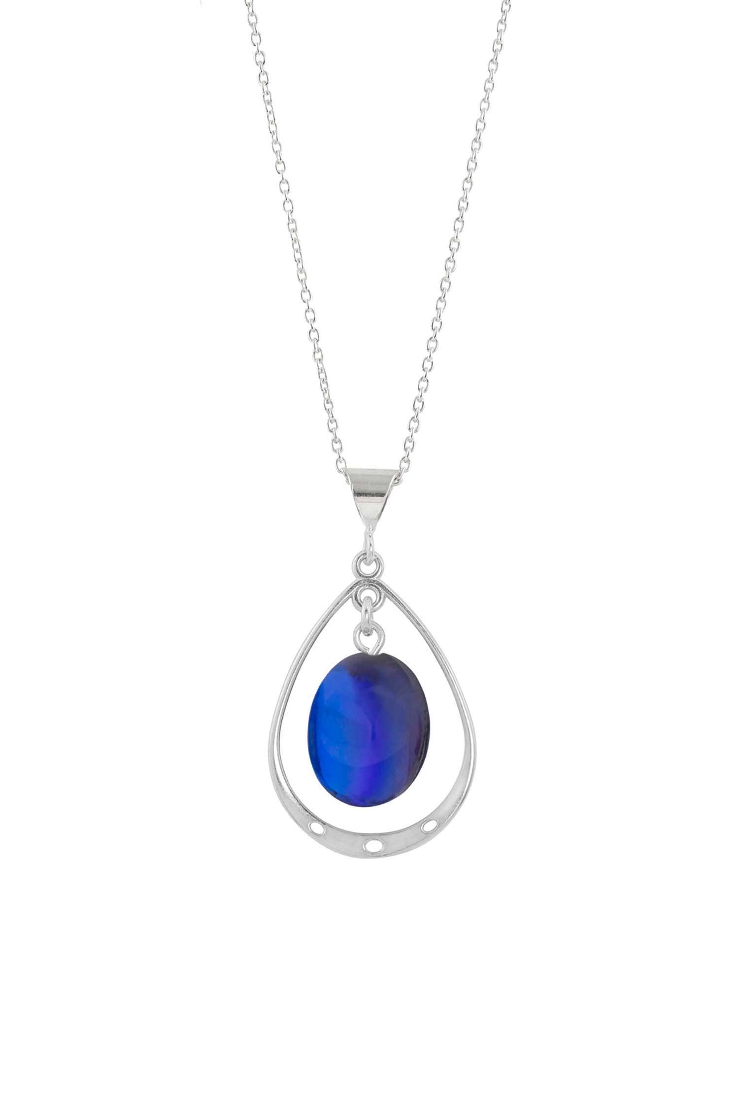 LeightWorks - Wholesale Pendant/Charm Necklace - Oval w Loop Pendant Sterling Silver Crystal Jewelry Necklace8