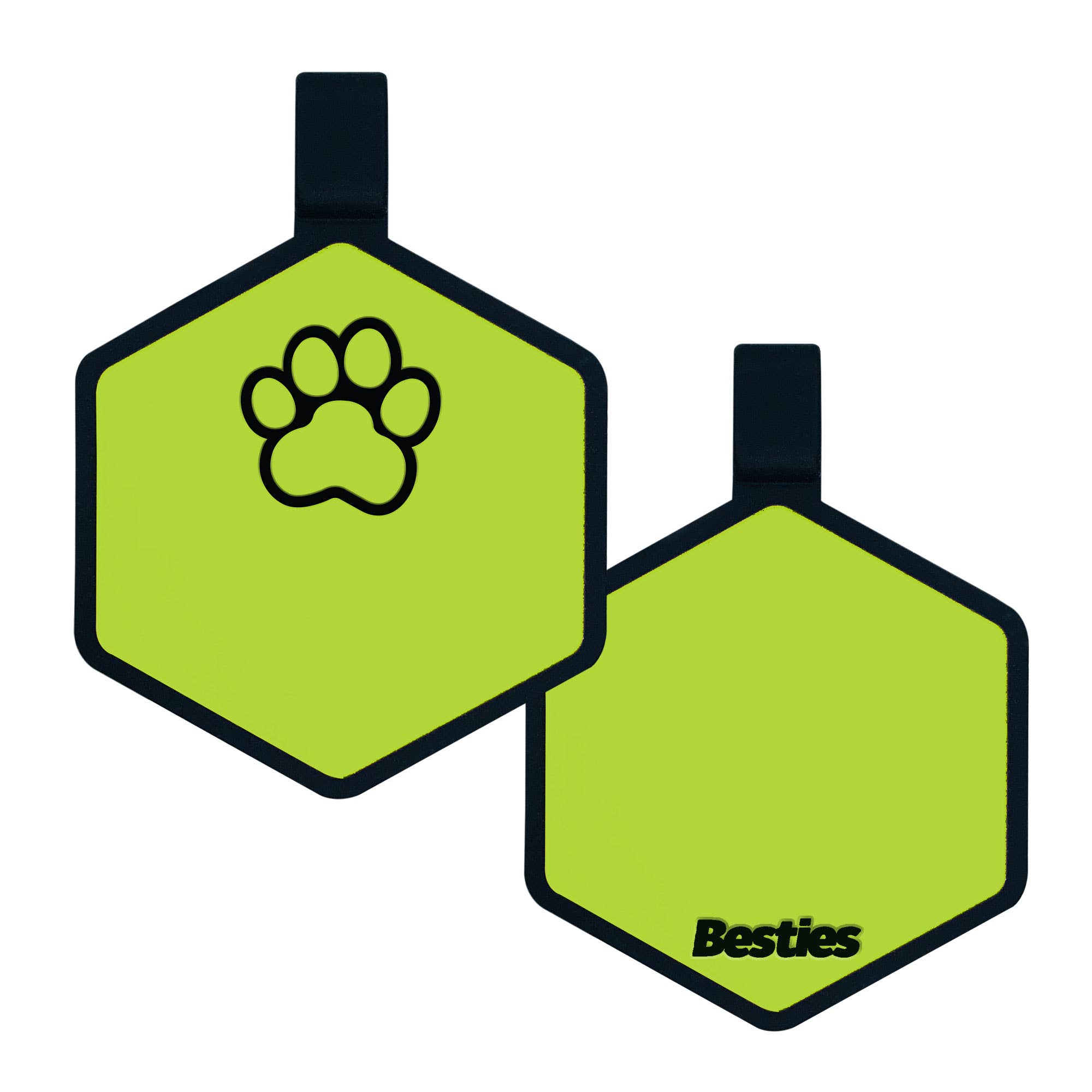 Besties Pets - Wholesale Pet Identification Tag - Dog - Paw Silicone Dog ID Tag2