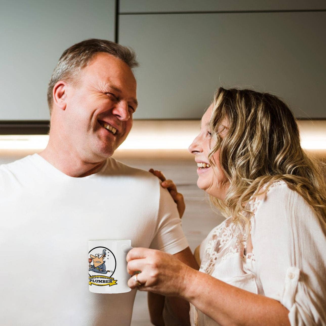 3dRose – Großhandel Kaffeebecher – 3dRose, Lustiger Weltbester Klempner Beruf Cartoon, Tasse10