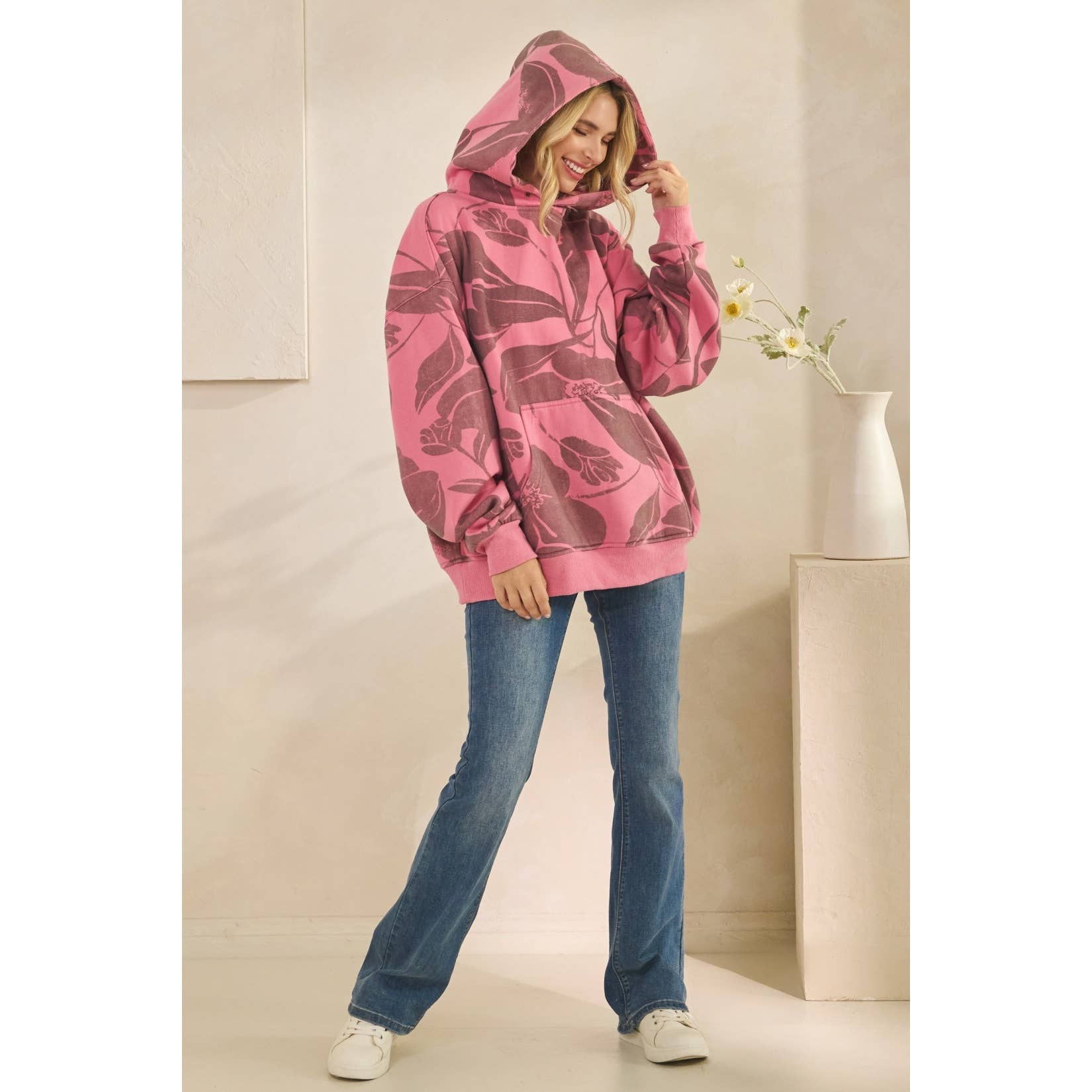 Veveret – wholesale Hoodie - Dam – Tryckt fleecehuvtröja15