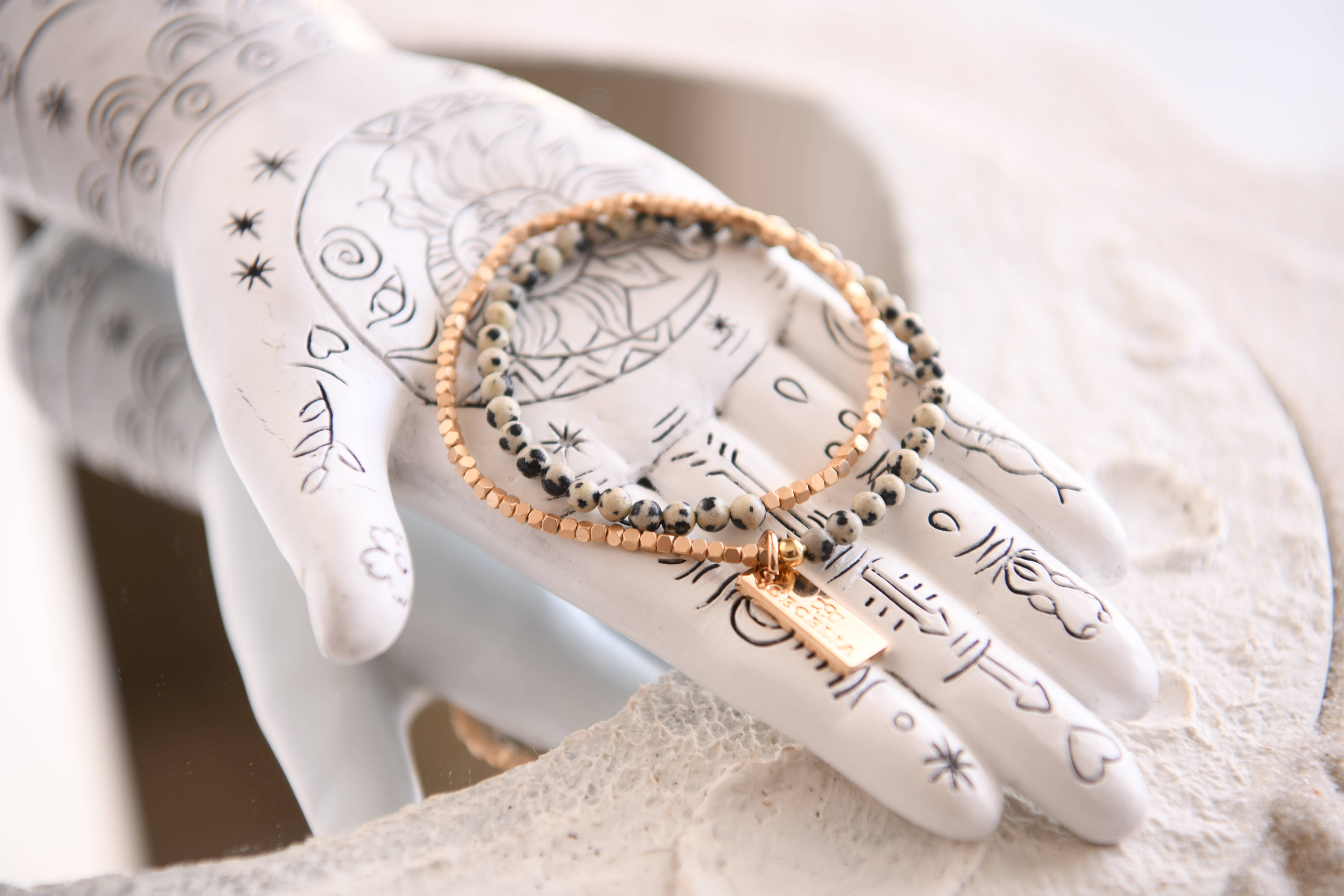 Cecelia Designs Jewelry - Wholesale Beaded Bracelet - Gemstone Wrap Bracelet with Faceted Gold Beads 12