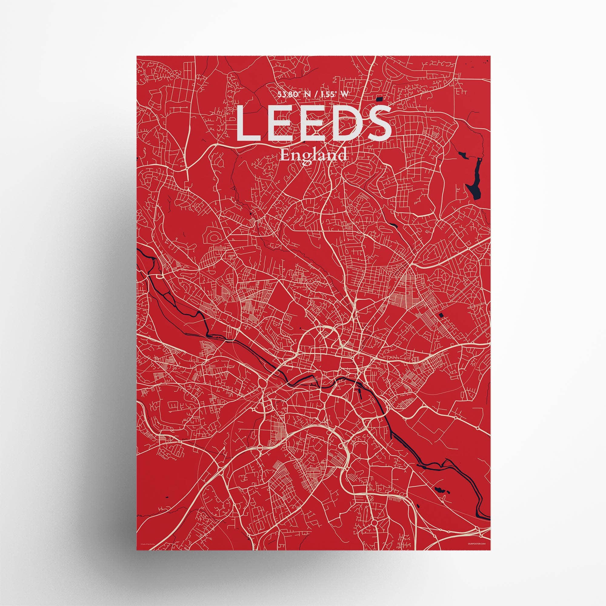 OurPoster.com – wholesale Poster – Leeds karta affisch124