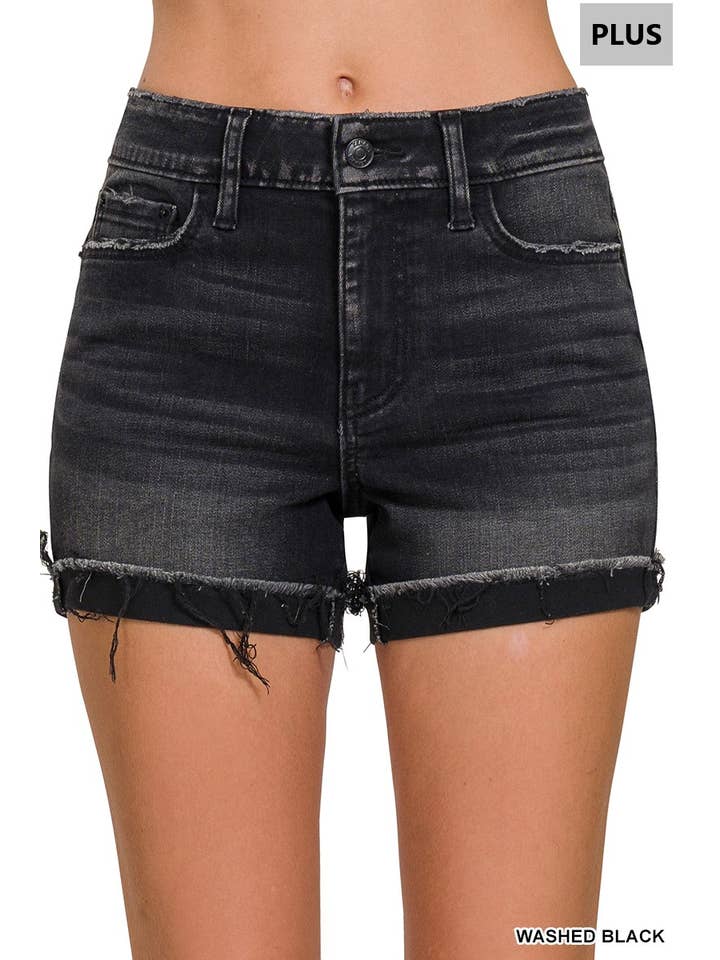 42POPS - Wholesale Korte broeken - Dames - Korte spijkerbroek met rafelige zoom Reg / Plus6