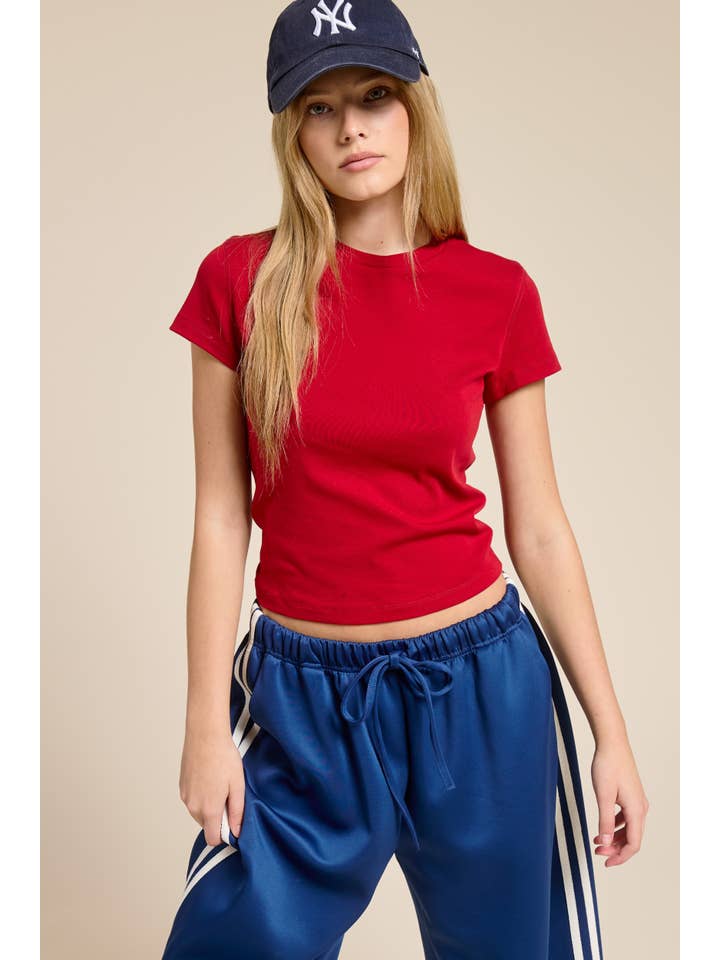 Mimosa - Wholesale T-Shirt - Women's - Fitted Crewneck Baby Tee1