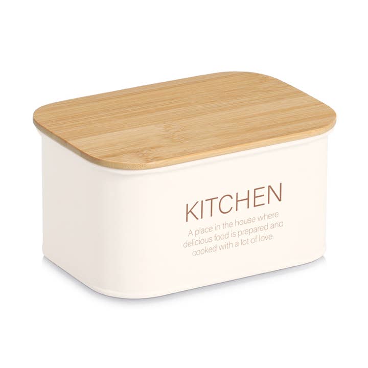 Storage jar with bamboo lid "Kitchen", 1200 ml for wholesale by Zeller Present